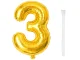 Foil Balloon Number 3, 66 cm (26\"), Gold
