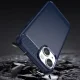 Чехол для iPhone 14 Carbon Case гибкий гелевый TPU бампер, синий