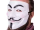 Gaja Foksa maska Anonymous V for Vendetta Helovīnam, balta
