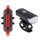 RALLEX LED velosipēda lukturu komplekts (priekšējais un aizmugurējais), USB, melns