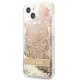 Guess Paisley Liquid Glitter vāciņš iPhone 13 mini Zelta
