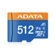 Карта памяти microSDXC ADATA Premier 512GB UHS-I Class 10 V10 A1 с SD-адаптером