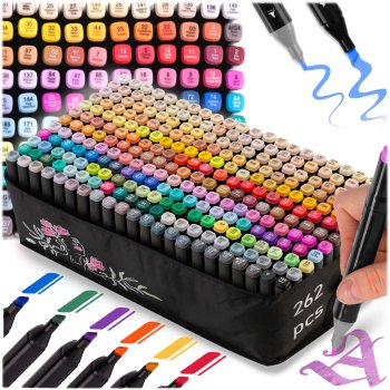 Nukido NK-915 Alcohol Markers with Bag, 262 pcs