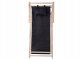 Folding Wooden Beach Lounger with Pillow, Black