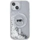 Karl Lagerfeld iPhone 15 / 14 / 13 Case Liquid Glitter Karl Head MagSafe, Transparent