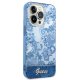 Guess Porcelain Collection vāciņš iPhone 14 Pro zilā krāsā