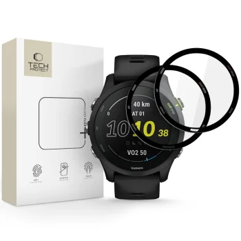 Стекло Tech-Protect Glass Flex+ для Garmin Forerunner 225 / 255 Music, 2 шт., черное