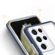 Hybrid Armor Samsung Galaxy S23 Ultra Case Clear 3in1, Transparent with Blue Frame