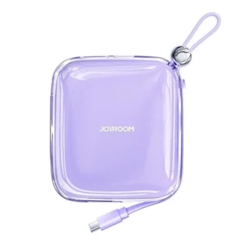 Portatīvais lādētājs Joyroom JR-L004 10000mAh USB-C USB-A - violets | Powerbank Purple