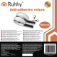 Самоклеящаяся лента-липучка Ruhhy 24237, 5 м x 2,5 см, черная