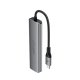 USB-C хаб Acefast J18 6-в-1 (HDMI 4K, PD 90W), серый