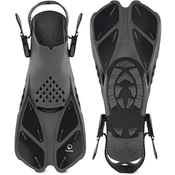 4Fizjo TSUNAMI L/XL (42-47) regulējamas peldēšanas pleznas, pelēkas