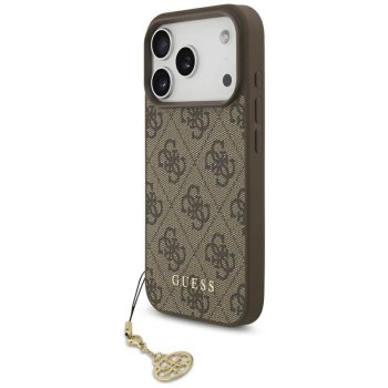 Чехол Guess 4G Charms Collection MagSafe для iPhone 17 Pro - коричневый