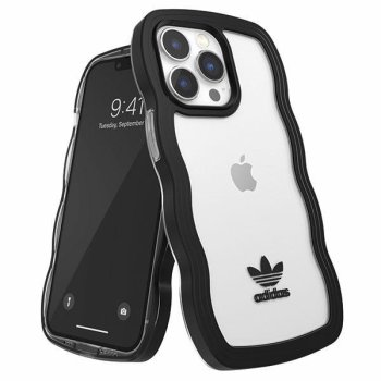 Adidas iPhone 13 / 13 Pro vāciņš OR Wavy Case, melns/caurspīdīgs