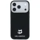 Чехол Karl Lagerfeld Grained Choupette Head Metal MagSafe для iPhone 17 Pro / 18 Pro, черный