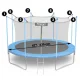 Neo-Sport iekšējais aizsargtīkls batutam 427-435 cm (14ft) 8 stabiem