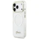 Чехол Guess IML Script Metal MagSafe для iPhone 17 Pro Max, прозрачный
