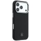Mercedes Leather Semi Wrap MagSafe vāciņš Apple iPhone 17 Pro Max, melns