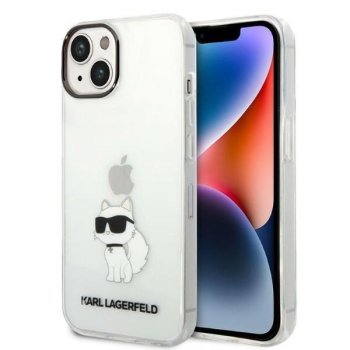 Karl Lagerfeld Ikonik Choupette caurspīdīgs vāciņš iPhone 14 Plus