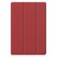 Samsung Galaxy Tab A8 10.5 (2021) (2022) (SM-X200/X205) Trifold Stand PU Leather Hard Protective Cover Case, Wine Red