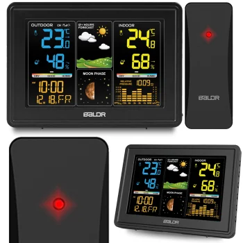 Метеостанция Baldr BD-907 с дисплеем, черная