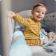 Bizēta gultiņas apmale Ricokids, 3 m, zili pelēka