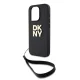 Чехол DKNY для iPhone 15 Pro Wrist Strap Stock Logo, черный