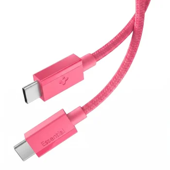 USB-C uz USB-C kabelis Spigen Essential EB6015CC 60W 100 cm, rozā