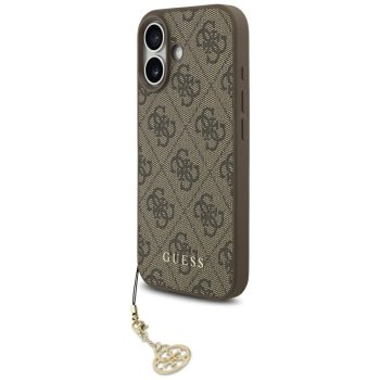 Guess iPhone 17 vāciņš 4G Charms Collection MagSafe, brūns
