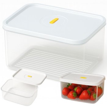 Hermētisks pārtikas konteiners ar datuma marķieri 2,5L virtuves organizators
