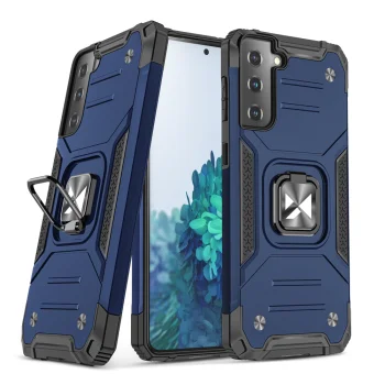Гибридный чехол Wozinsky Ring Armor для Samsung Galaxy S22, синий