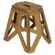 Folding Camping Stool, Portable, 40 cm, Beige