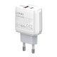 LDNIO A2421C Wall Charger 22.5W USB & Type C + Charging Data Cable ( Type C to Apple iPhone Lightning ) 3A, White |...