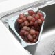 Corner Kitchen Sink Organizer with Suction Cup, White