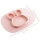 Ricokids Rabbit Silicone Suction Plate for Toddlers with Lid