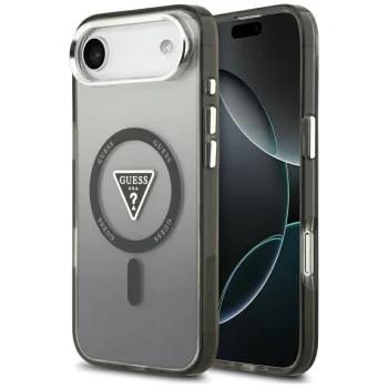 Guess IML Gradient Triangle Logo MagSafe vāciņš iPhone Air, melns