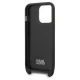 Karl Lagerfeld iPhone 14 Pro vāciņš ar siksniņu Monogram Plaque Logo Melns