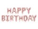 Фольгированный шар-гирлянда Happy Birthday 340x35 см, розовое золото