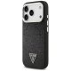 Guess Glitter Triangle Logo MagSafe Phone Case Cover iPhone 17 Pro - Black