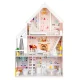 Деревянный кукольный домик XXL Ecotoys Rezydencja Pudrowa