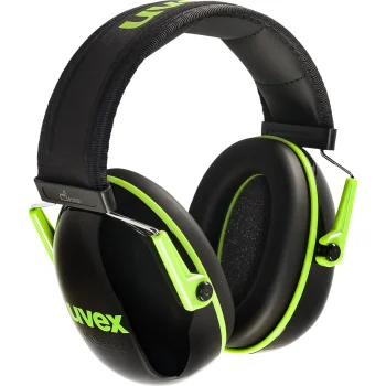 uvex K1 Earmuffs Hearing Protection, 28 dB, Black/Green