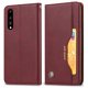 Huawei P20 2018 (EML-L29) PU Leather Wallet Book Case Cover, Wine Red | Vāks Maciņš Maks Grāmatiņa Apvalks