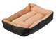 Plush pet bed with cushion, medium size, 60x50 cm, black