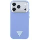 Vāciņš Guess Grained Triangle Logo MagSafe priekš iPhone 18 Pro Max / 17 Pro Max, zils