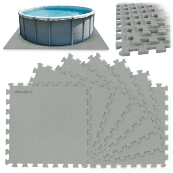 Защитный коврик-пазл под бассейн Dmuchane 50 x 50 см, 8 шт., серый