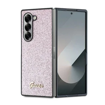 Чехол Guess 4G Glitter Script для Samsung Galaxy Z Fold 6 Pink