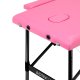 Folding Massage Table Aluminum Comfort Activ Fizjo 2 Segment Pink Black