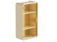 Wall-Mounted Bathroom Shelf with Door and Tissue Dispenser, Beige