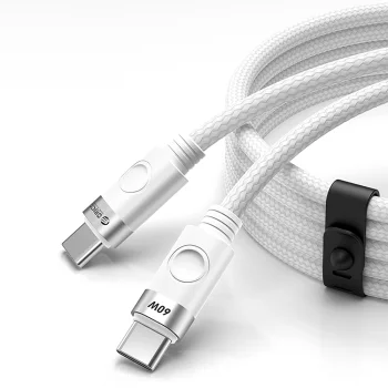Orico CDX USB-C uz USB-C kabelis 60W 1m, balts