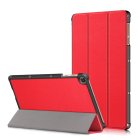 Huawei MatePad T 10s (AGS3-L09, AGS3-W09) Leather Tri-fold Stylish Tablet Cover Case, Red | Vāks Apvalks Pārvalks Grāmatiņa Planšetdatoram